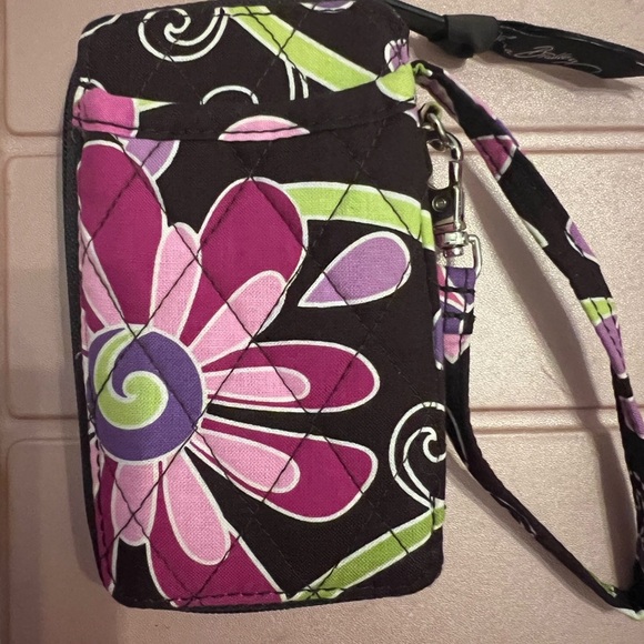 Vera Bradley Purple Punch Mini Wallet Wristlet Strap Credit Card ID Card Holder - Picture 9 of 9